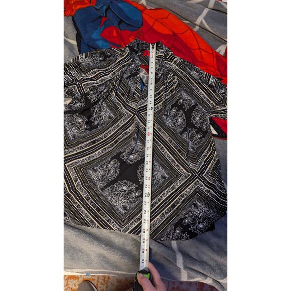 Free People Size S Women's Walking On A Dream Tunic Blouse Black Cutout Boho - Picture 9 of 9